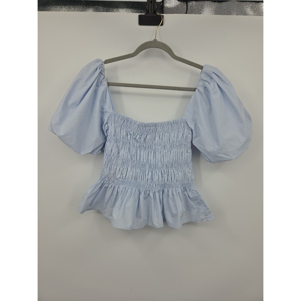 Astr Smocked Crop Top Sz S Beachy Vacation Resort Summer Preppy